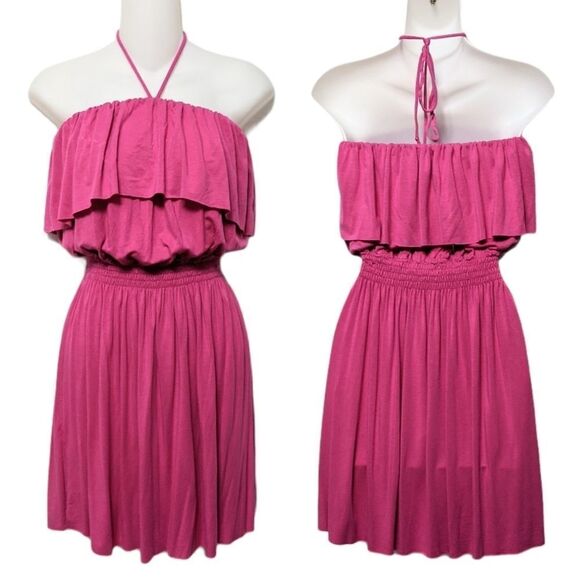 RACHEL PALLY x SHOPBOP Pink Halter Ruffle Dress M - Picture 1 of 6